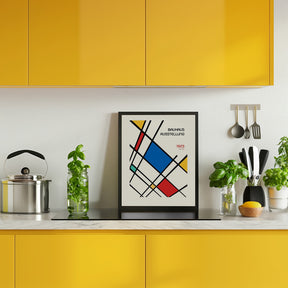 Bauhaus Geometric Design Retro Poster