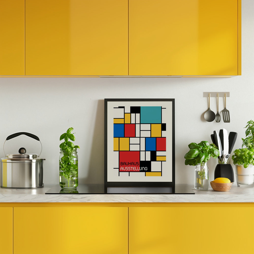 Bauhaus Geometric Design Retro Poster