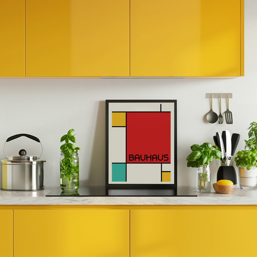 Bauhaus Geometric Design Retro Poster