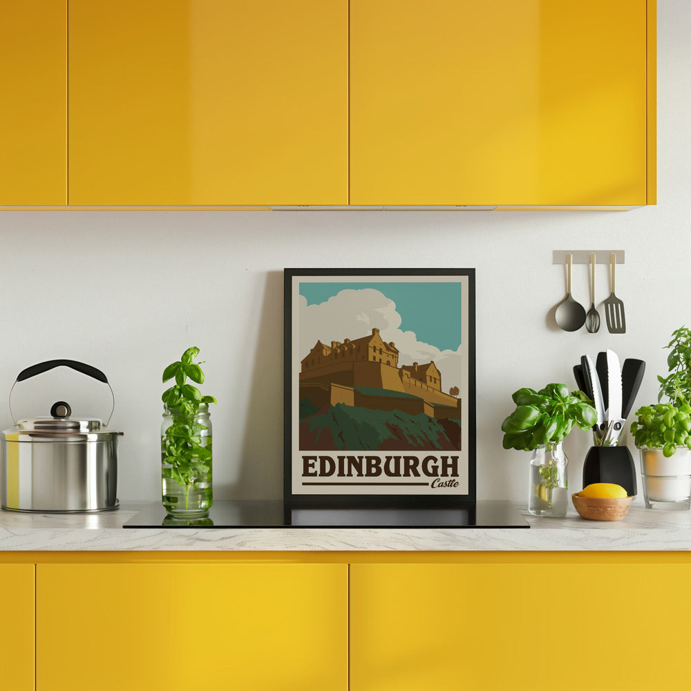 Edinburgh Castle Travel Print Poster