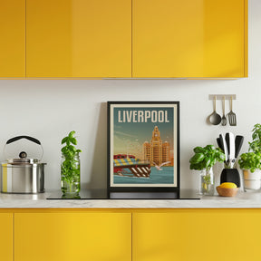 Liverpool Liver Building Travel Print Poster