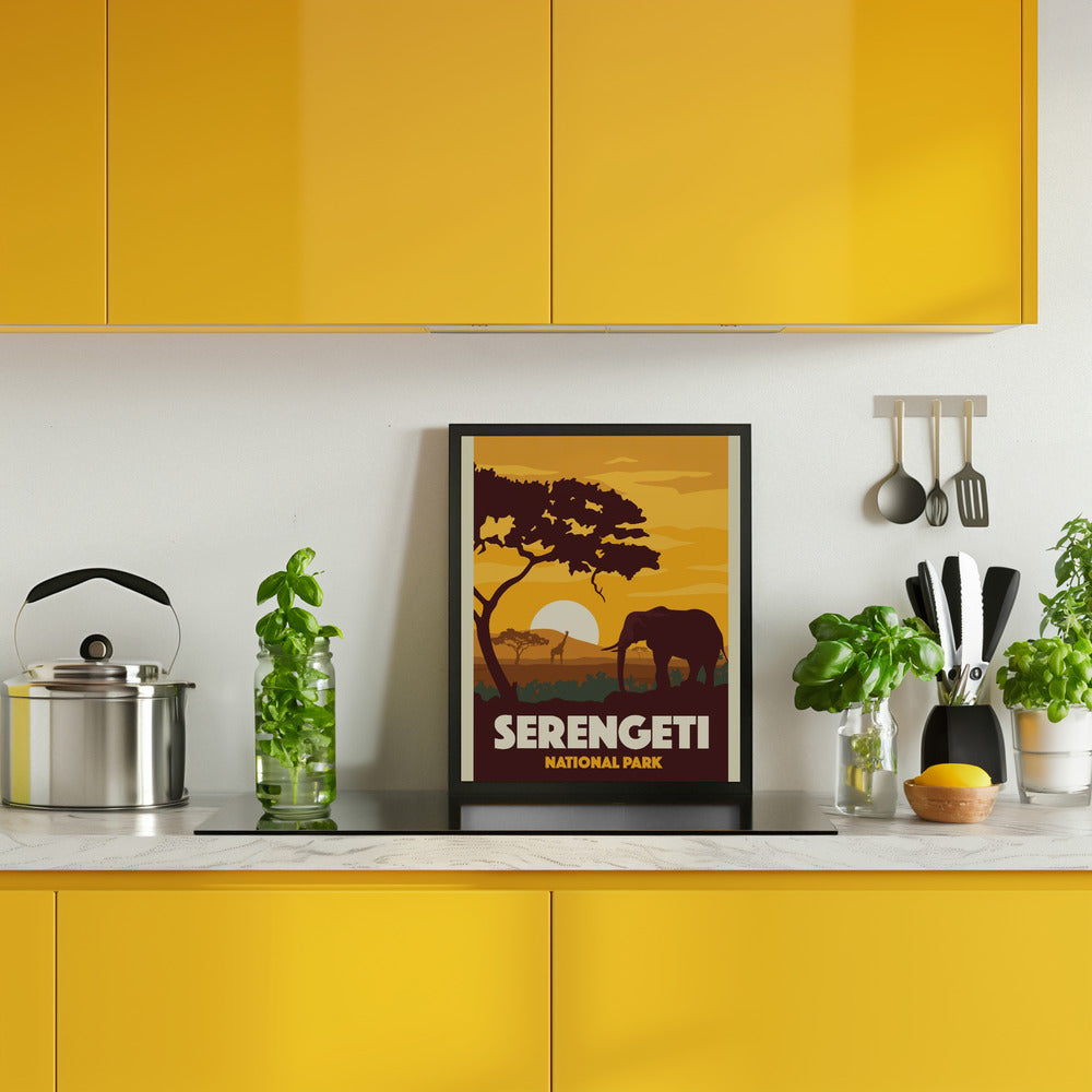 Serengeti National Park Travel Print Poster