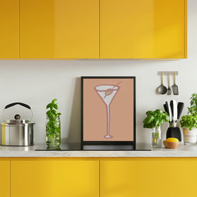 Olive In Glass Peach Fuzz Poster Poster