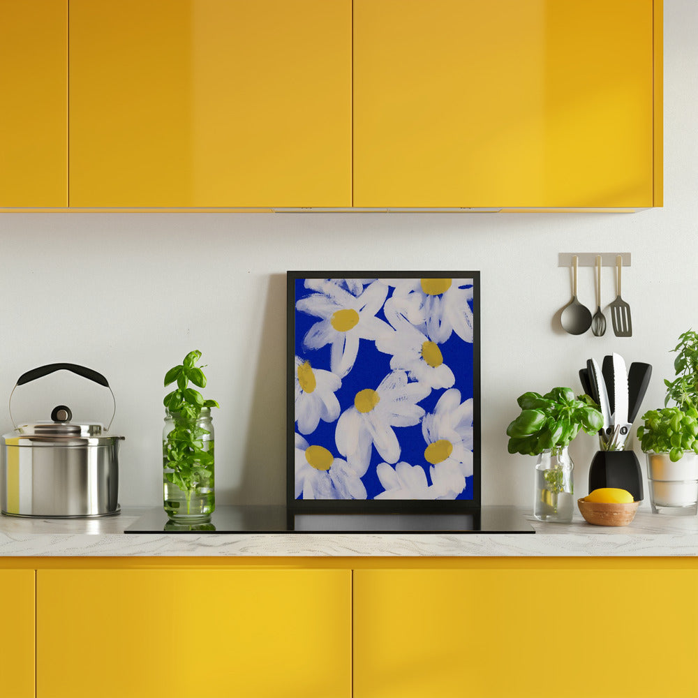 Floating Daisies Poster