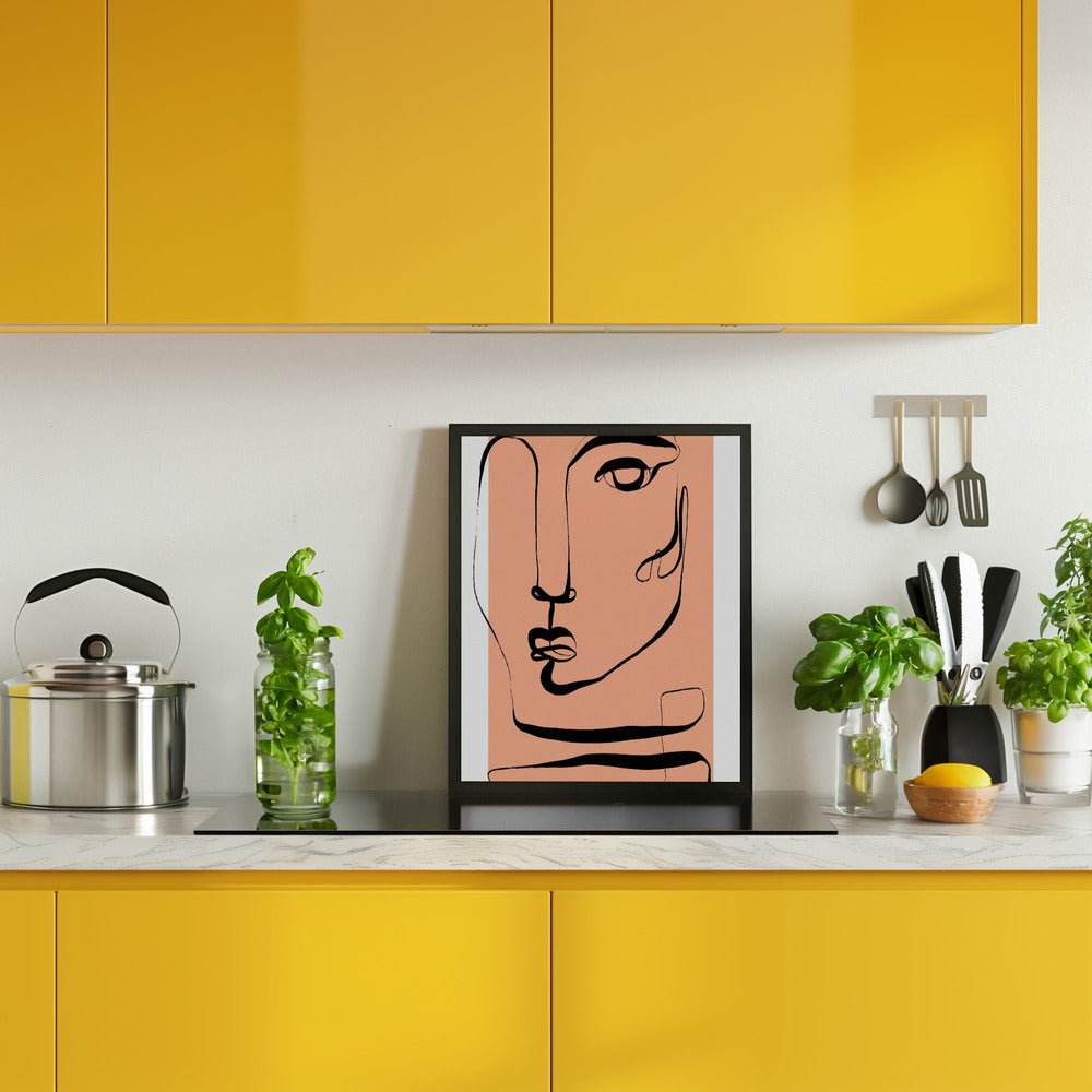 Le Visage (Peach) Poster