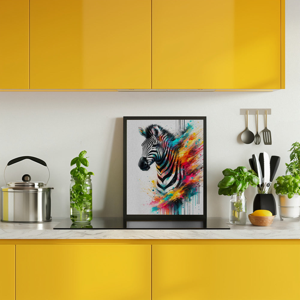 Colorful Zebra Poster