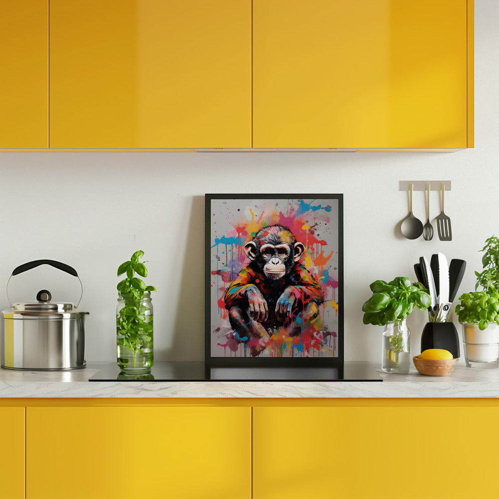 Monkey Pop Art Poster