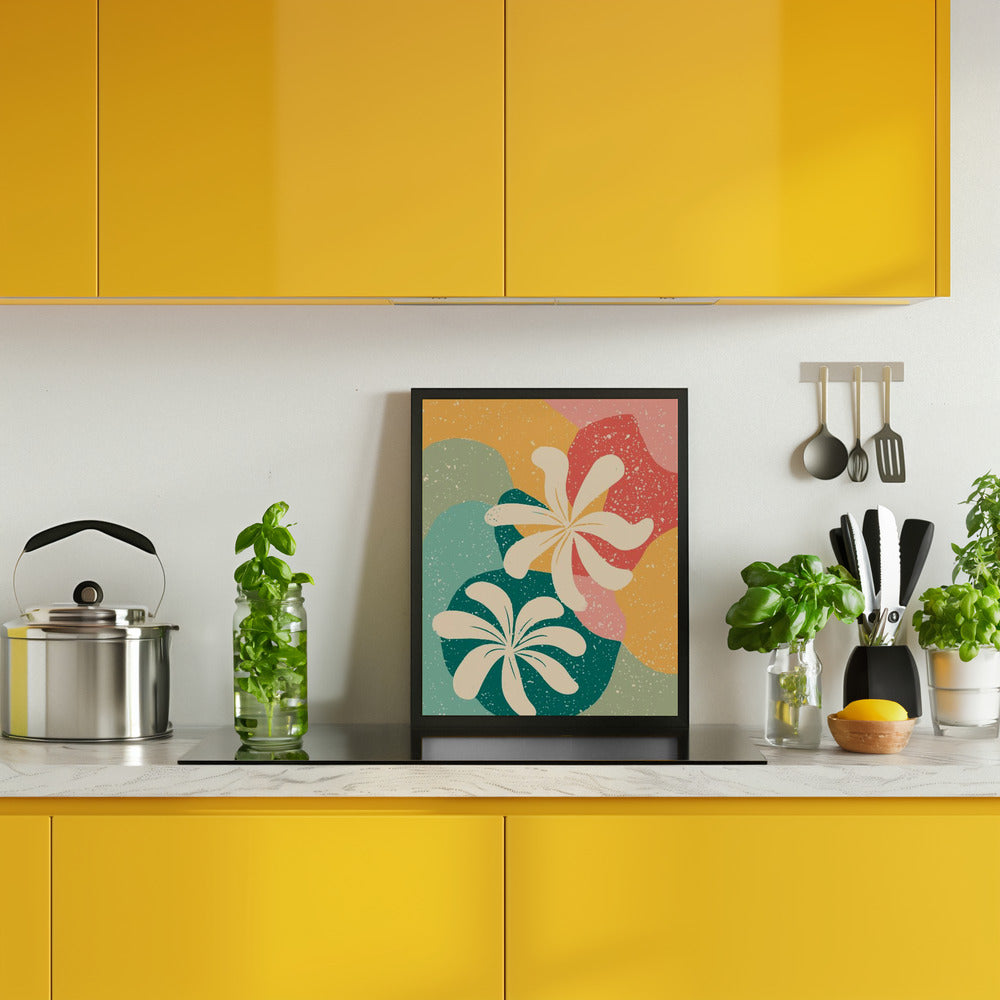 Abstract Flowers Poster