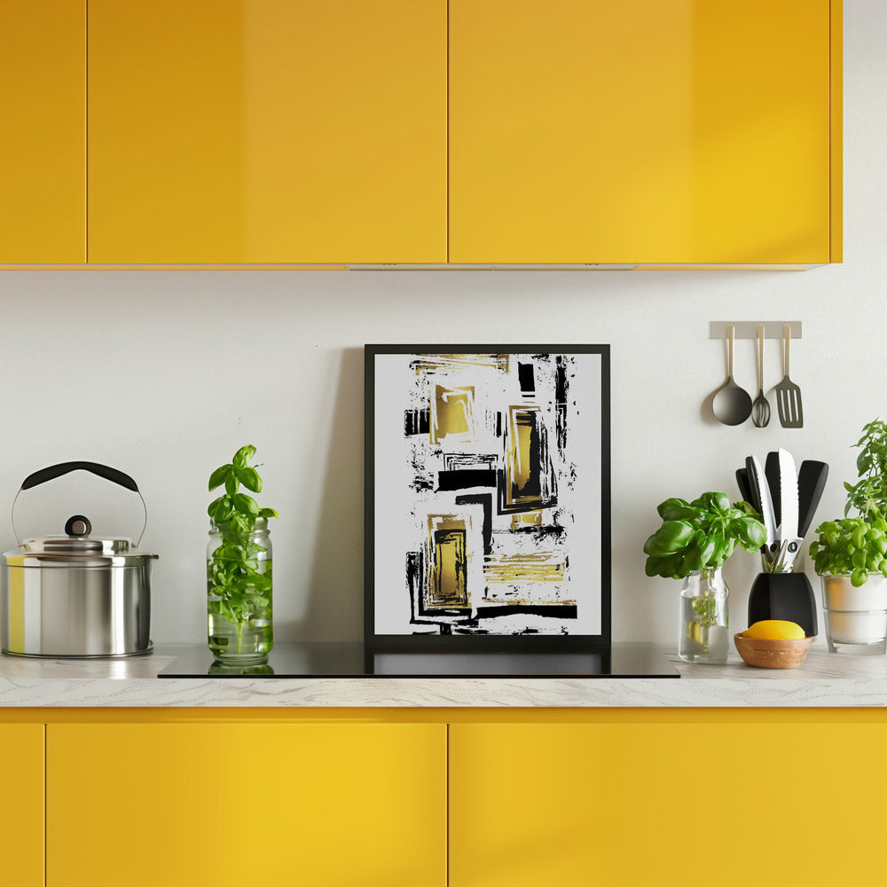 ABSTRACT ART Edgy Structures Poster