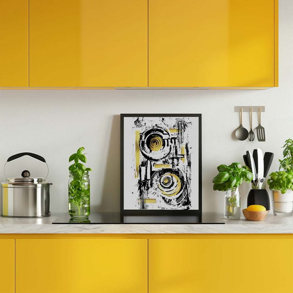 ABSTRACT ART Hard Working Poster