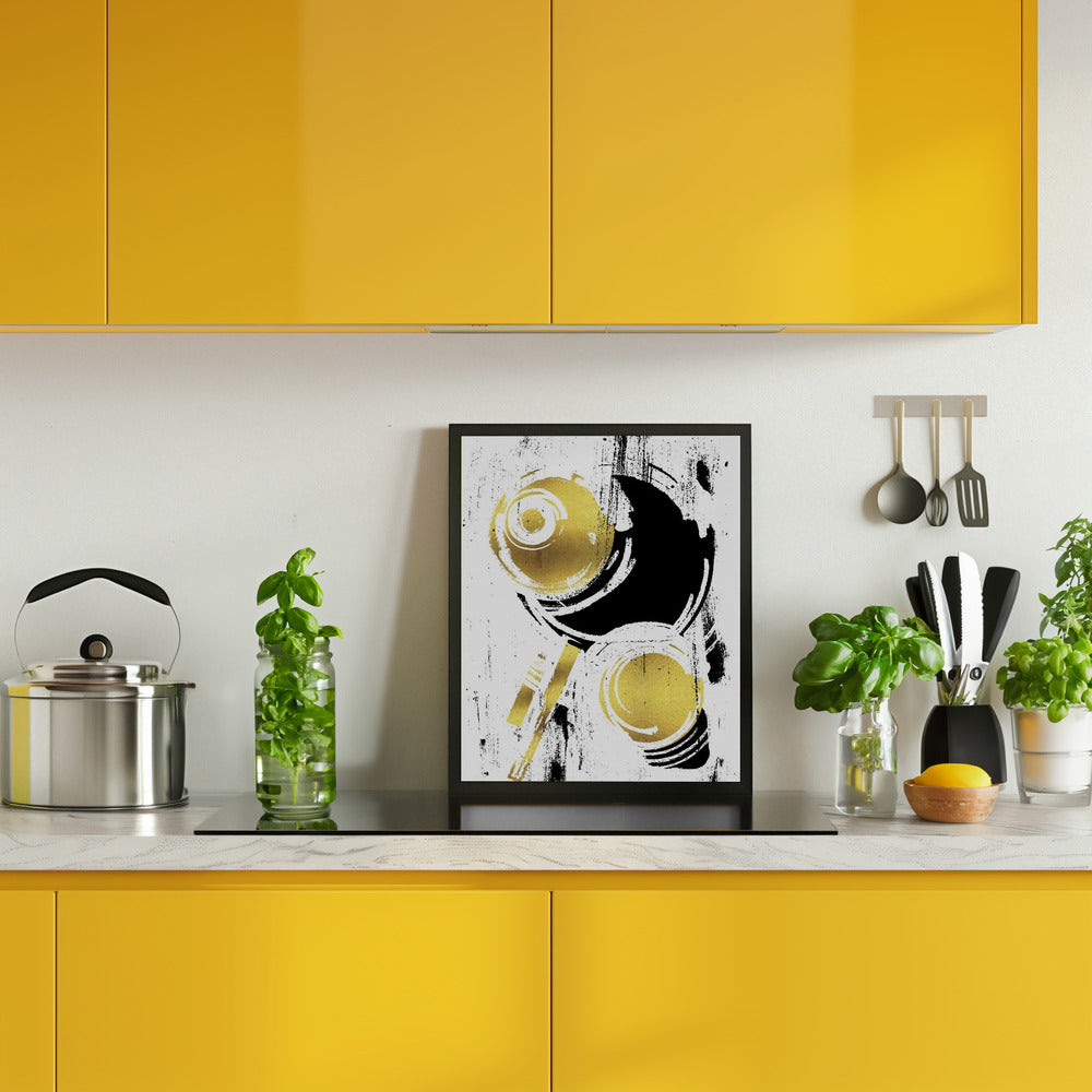 ABSTRACT ART Flying spheres Poster