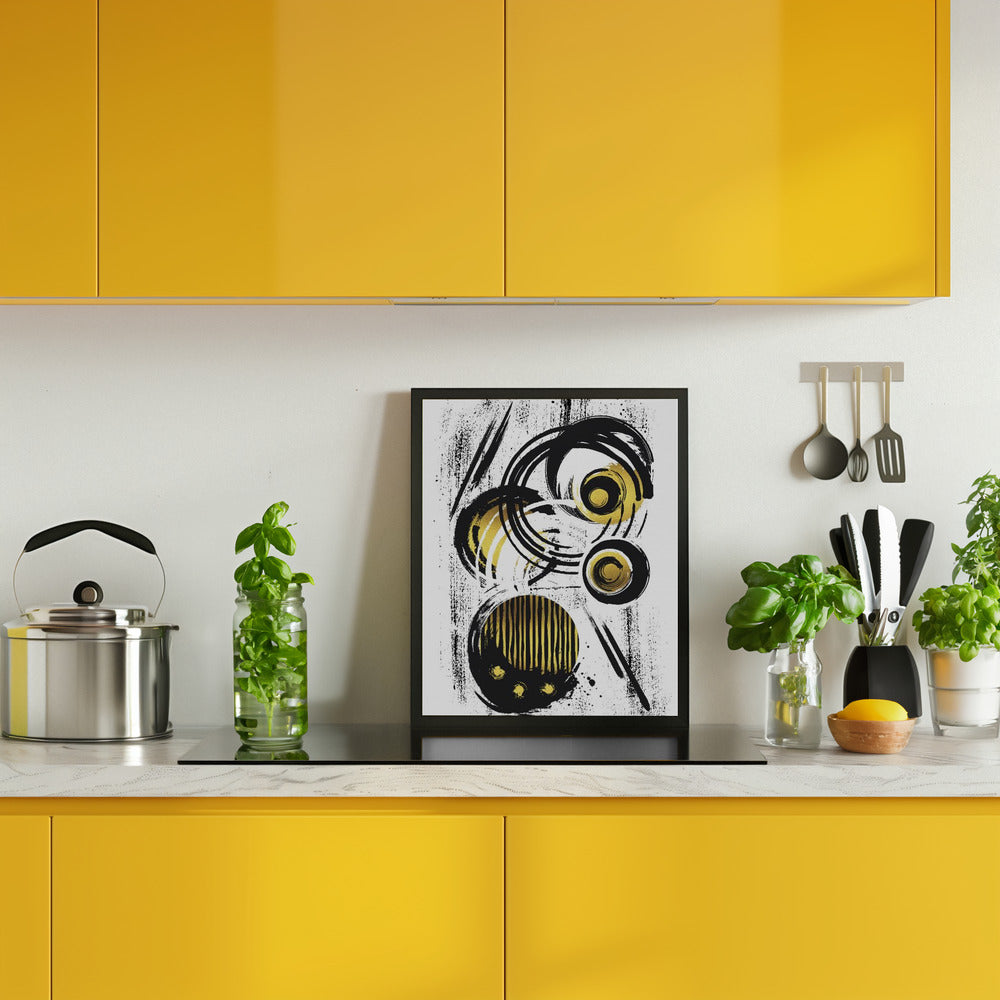 ABSTRACT ART Funky circles Poster