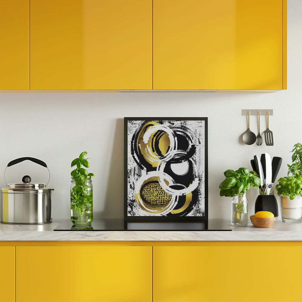 Abstract Painting No. 2 | gold Poster