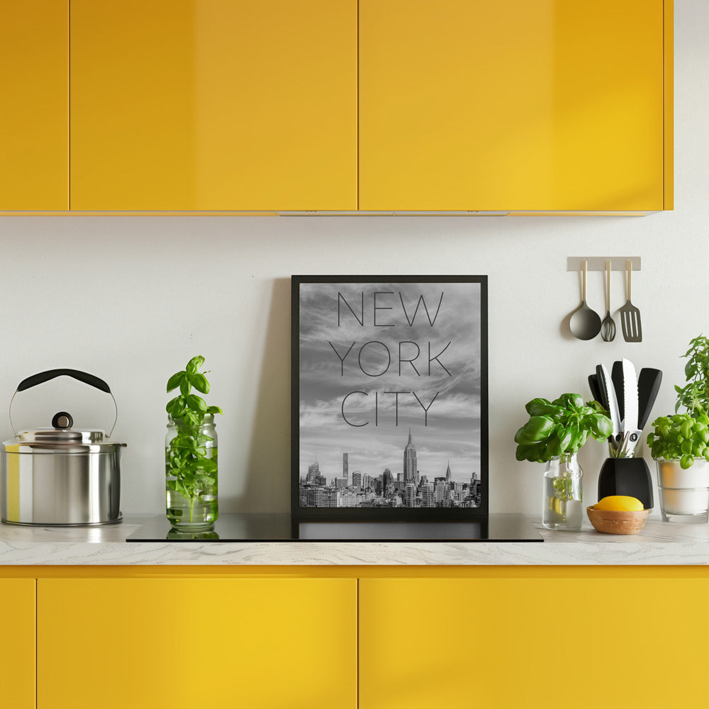 NYC Midtown Manhattan | Text &amp; Skyline Poster