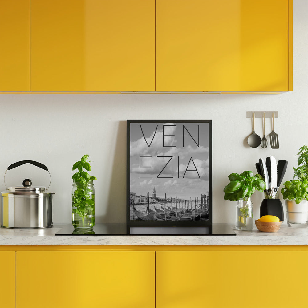 VENICE Grand Canal and St Mark&#039;s Campanile | Text &amp; Skyline Poster