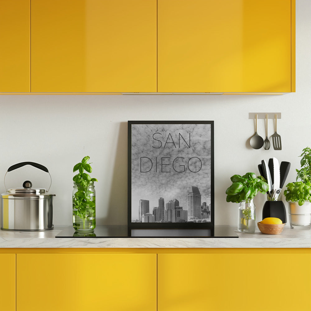 SAN DIEGO Skyline | Text Poster