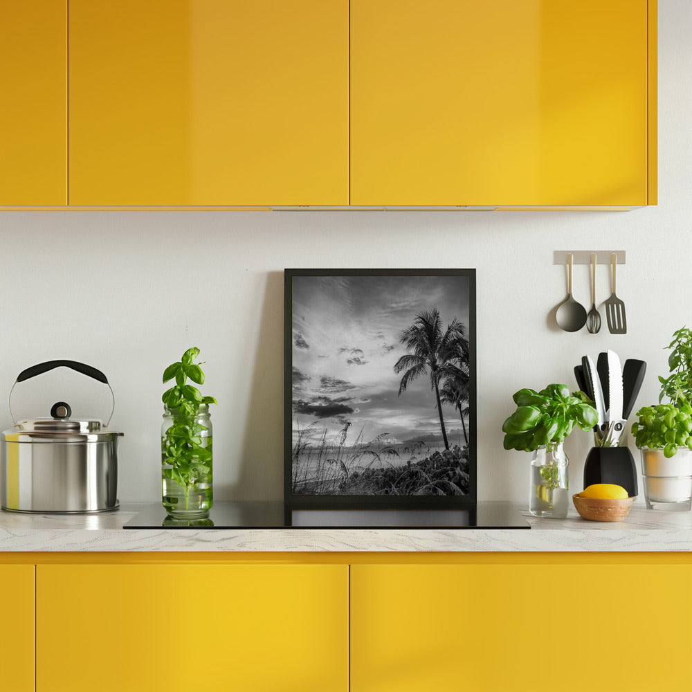 BONITA BEACH Evening mood | monochrome Poster