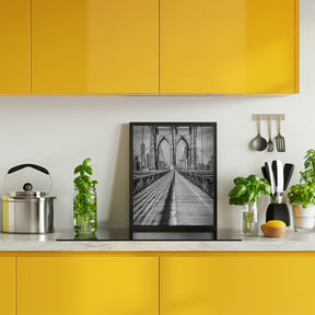 NEW YORK CITY Brooklyn Bridge - upright slim panorama Poster