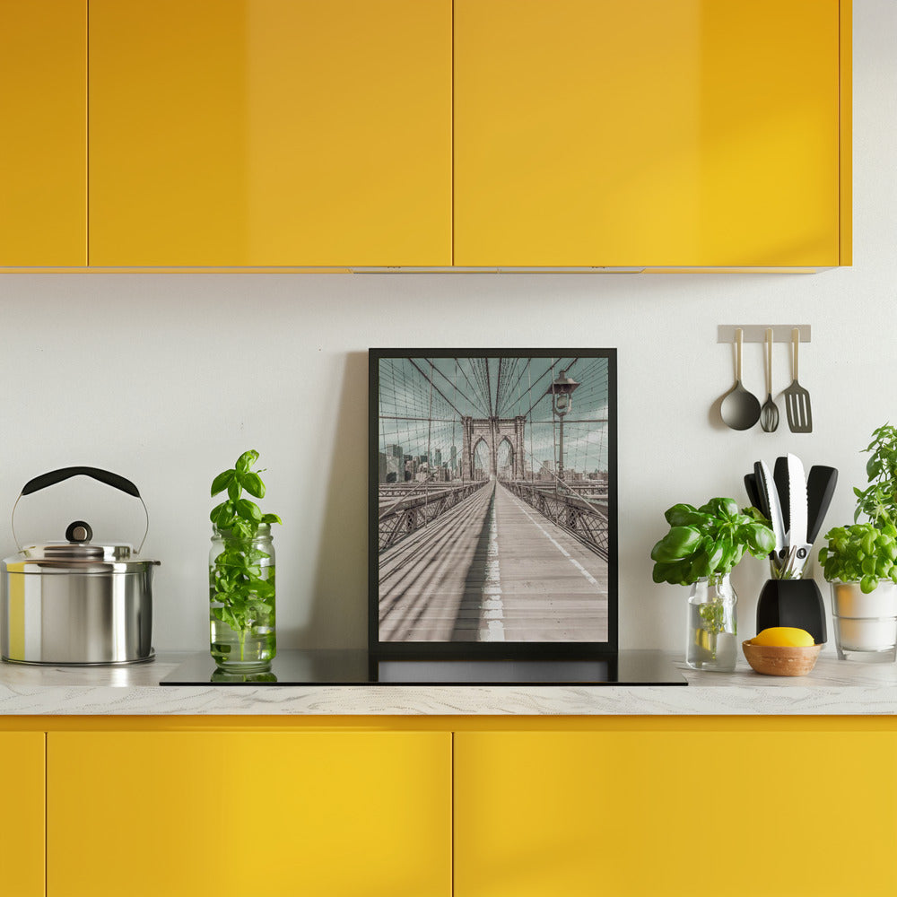 NEW YORK CITY Brooklyn Bridge | urban vintage style Poster