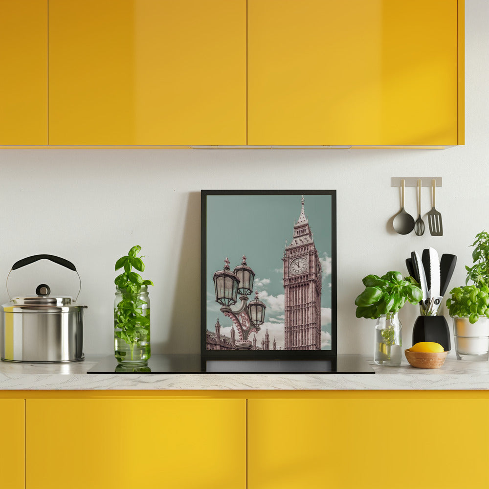 LONDON Elizabeth Tower | urban vintage style Poster