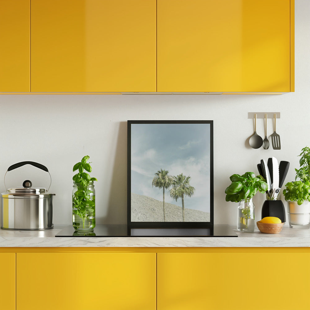 Vintage Palm Trees in the desert Poster