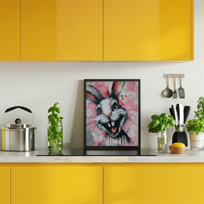 Creepy laughing bunny Poster