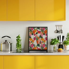 Fresh fruits pattern Poster