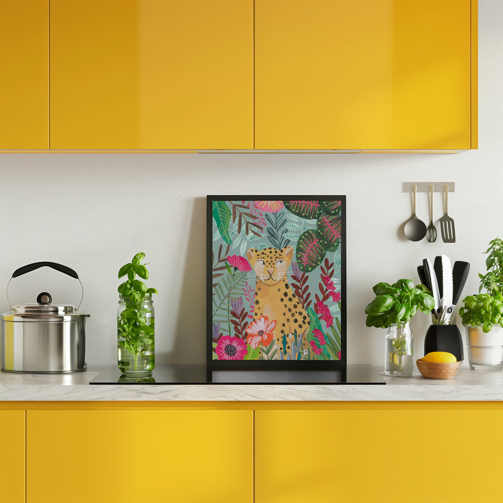 Leopard in the Jungle Poster