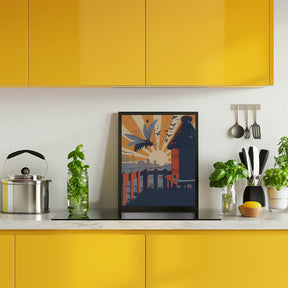 Bees and the Honeycomb Poster