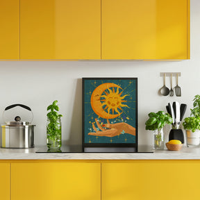 Sun and moon in my hand Poster