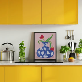 Tulpe in vase Poster