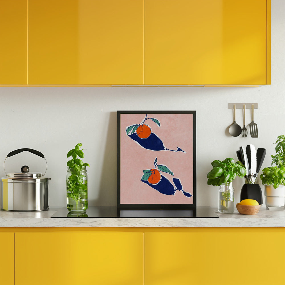 Abstract Oranges Poster