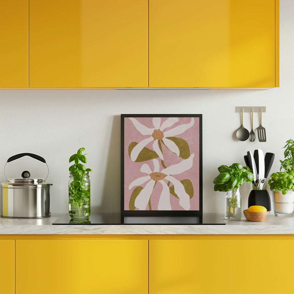 Abstract Flowers I Poster