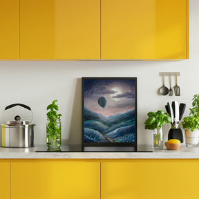 Moonlight landscape Poster