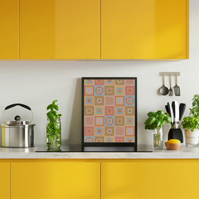 Colorful digital grandma squares III Poster