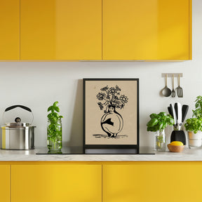 Woman in vase Poster