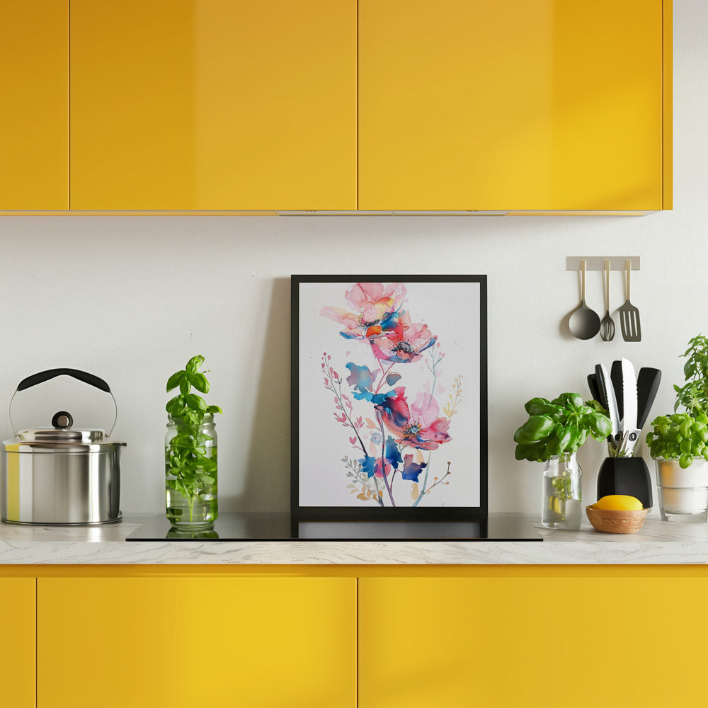 Watercolor Floral No. 8 Poster