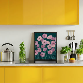 Pink poppies Poster