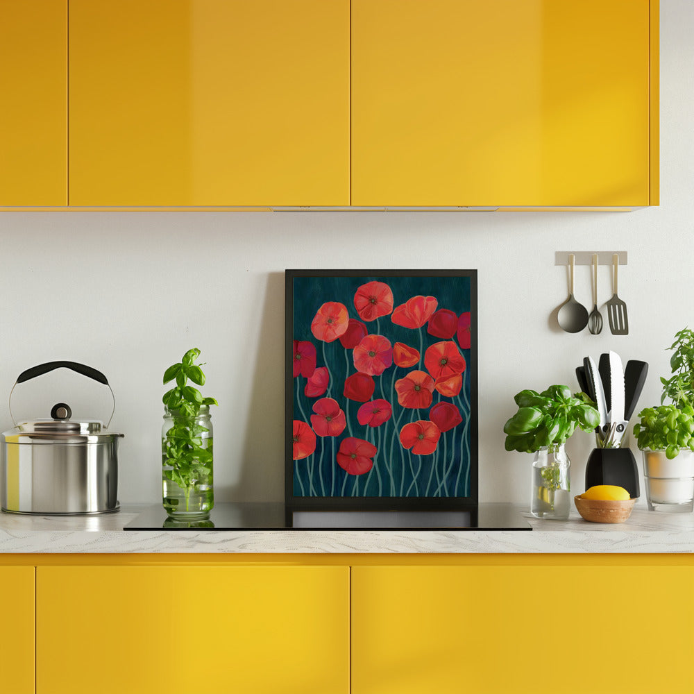 Red poppies Poster