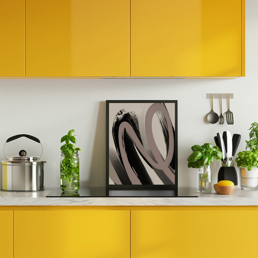 Black Strokes No 29 Poster