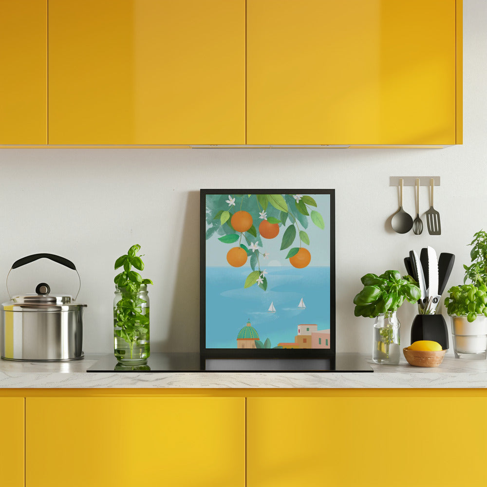 Amalfi Oranges Poster