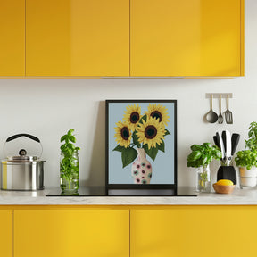 Vase of Sunflowers Poster