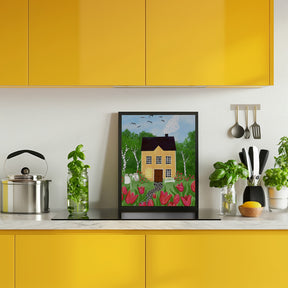 The Tulip House Yellow Poster