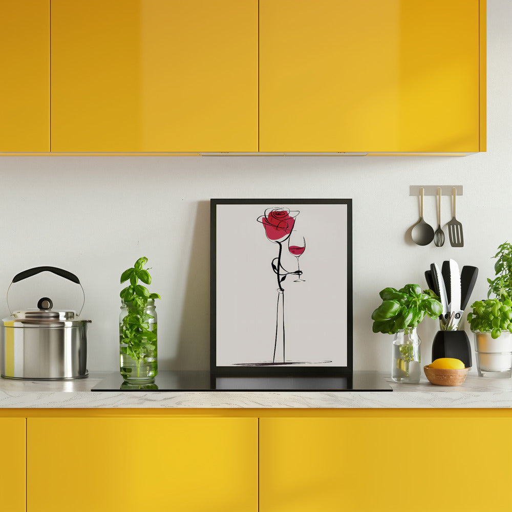 Wine Rose Poster