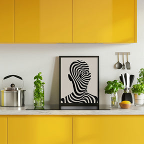 Striped Man Poster