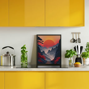 Sunset In the Mountains Poster