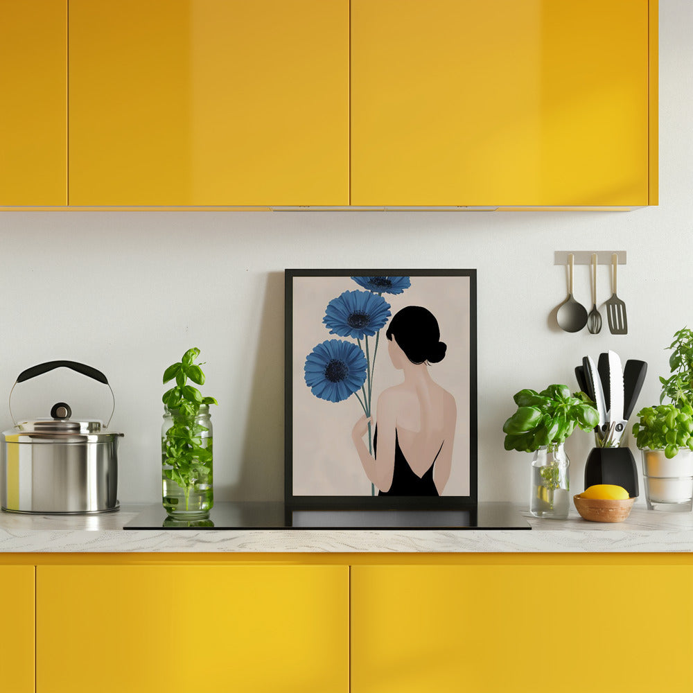 Blue Blooms In Silence Poster