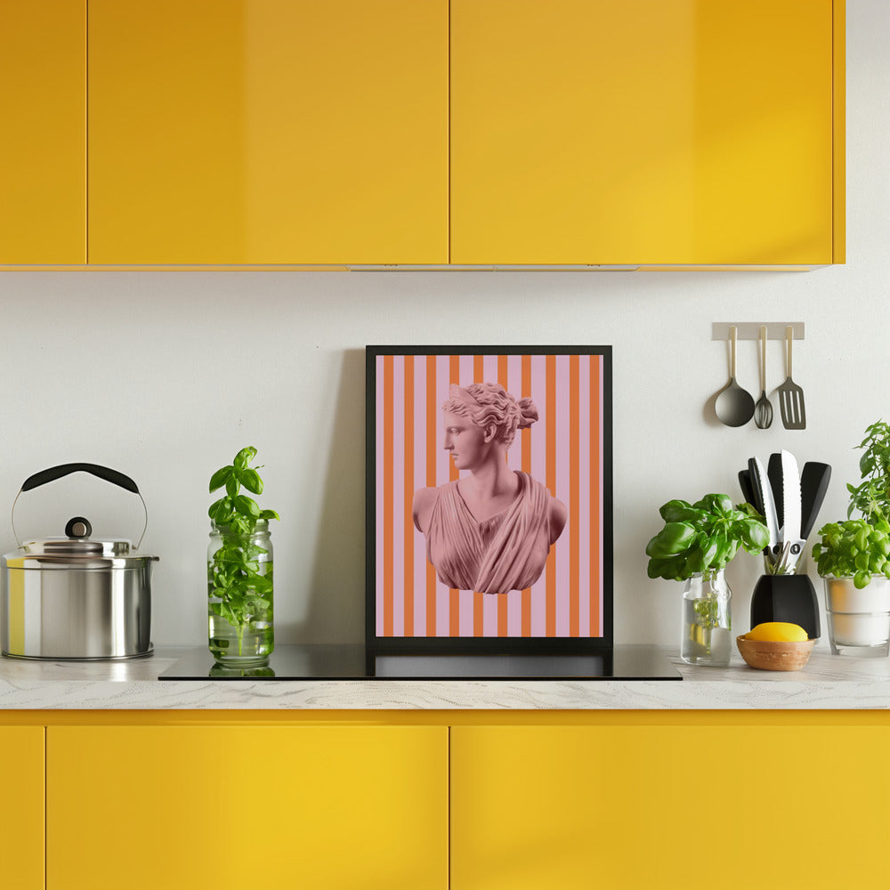 Artemispinkorangestripes Ratio2x3 Poster