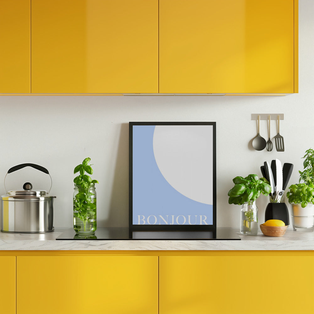 Bonjourblueandwhite Ratio2x3 Poster