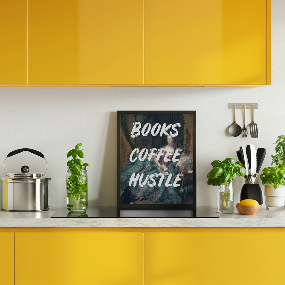 Bookscoffeewhite Ratioiso Poster